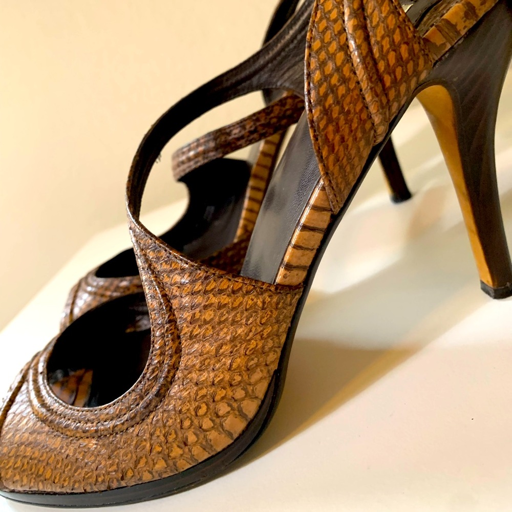 Max Studio Python Slingback Heels 🤎 *Limited Edition* - Picture 2 of 12